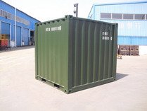 8' RAL 6007 shipping containers